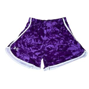 Under Armour Heat Gear Loose‎ Women’s Shorts Large Purple Athletic Sports Gym
